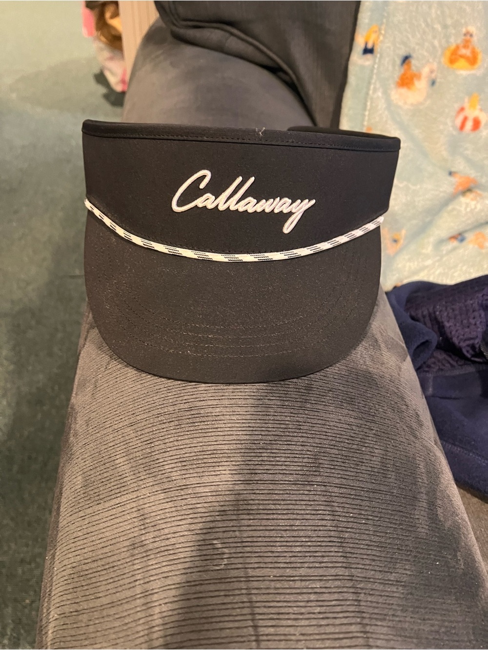 Treehouse Brewery Callaway Black Visor with White Script and Stripe